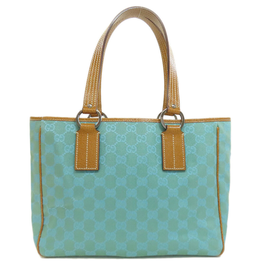 Gucci GG canvas tote bag light blue brown leather - Picture 11 of 11